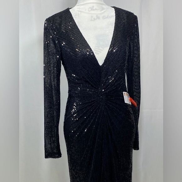 Mac Duggal Ieena Sequin Knotted Midi Dress size 6 - Picture 8 of 13